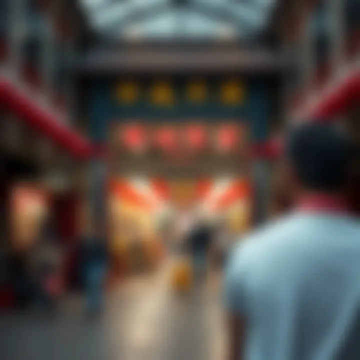 Entrance of China Town market in Parow with visible shops and shoppers