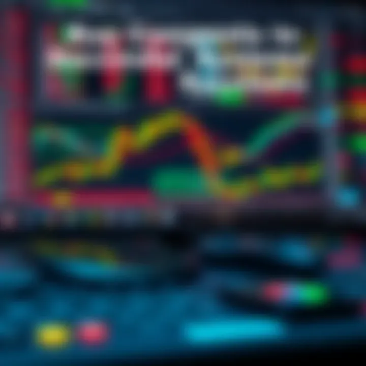 Visual representation of key forex trading system components such as indicators, charts, and risk management tools