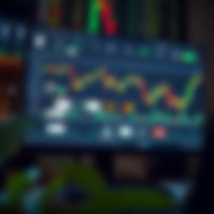 Chart showing various forex trading video platforms on a computer screen