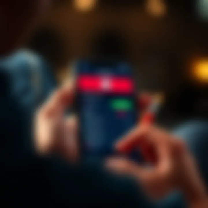 Smartphone screen showing app download progress and user-friendly setup options for trading