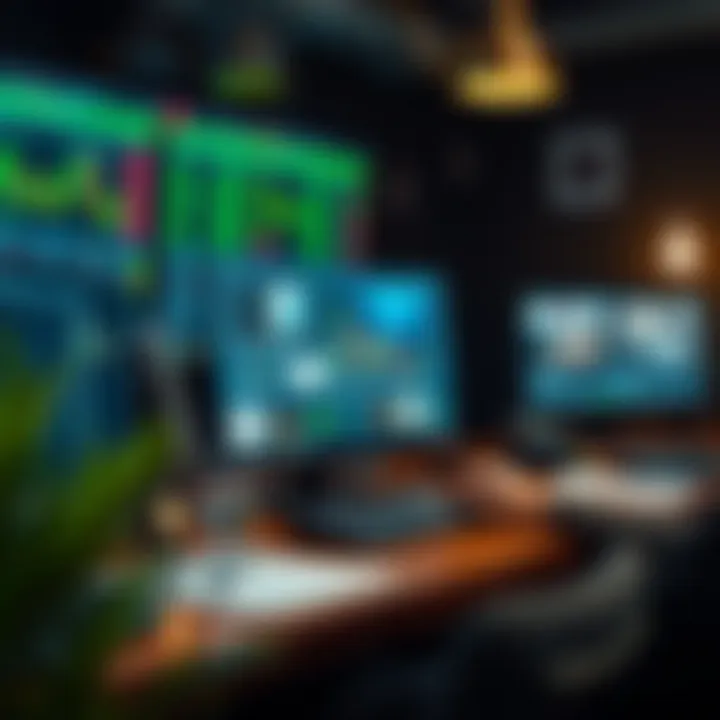 Digital learning environment showcasing various video tutorial formats for forex education