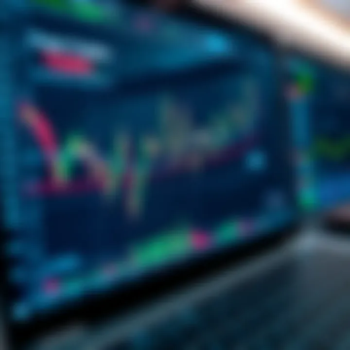 Graph showing forex currency pair trends on a digital trading platform