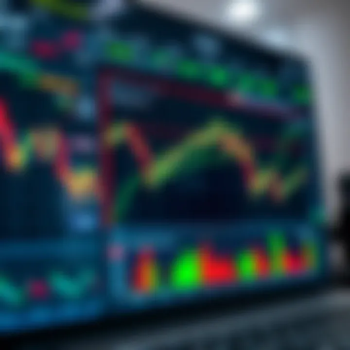 Trading platform interface displaying forex charts and currency pairs