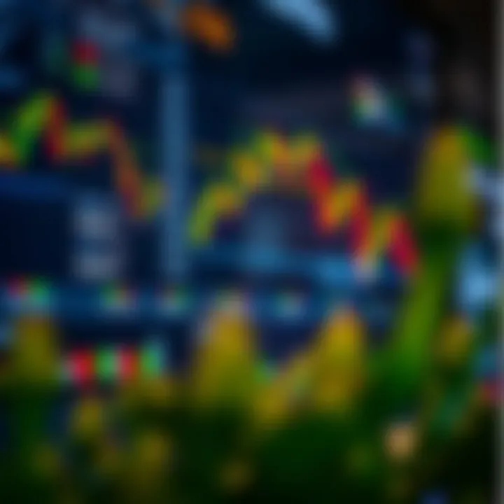 Forex trading platform with currency charts and trading options displayed on screen