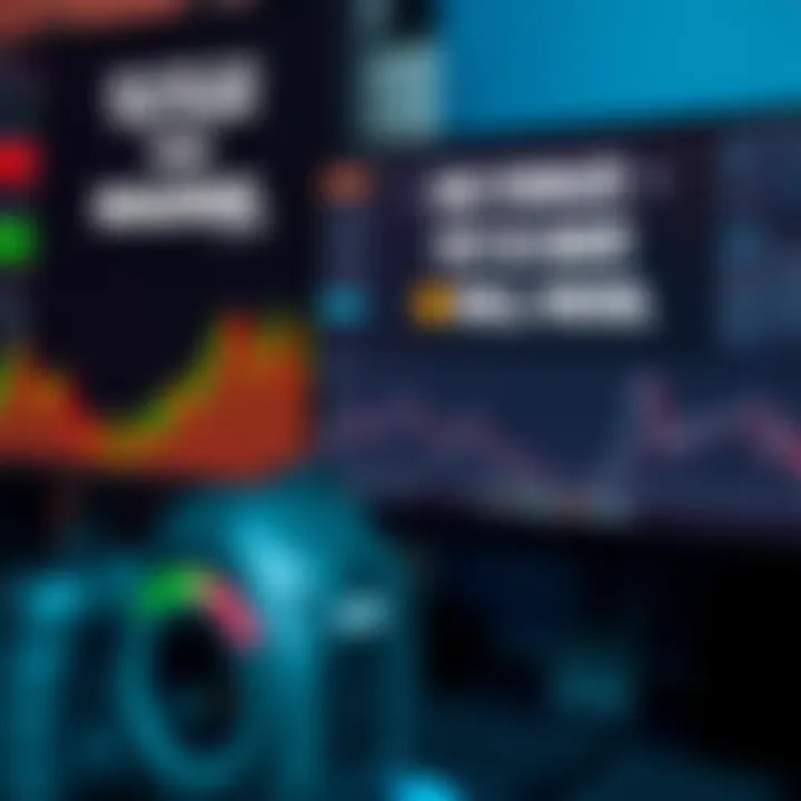 Trading Workspace with Market Trends and Motivational Quote Wallpaper Close-up of a computer screen displaying forex market trends with an inspiring motivational quote wallpaper in the background