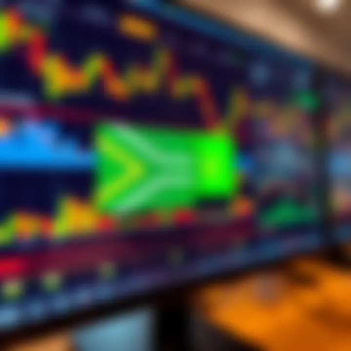 Visual representation of forex trading charts and South African flag symbols on a digital screen