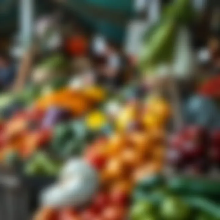 Fresh fruits and vegetables displayed at a vibrant Kuilsriver market stall