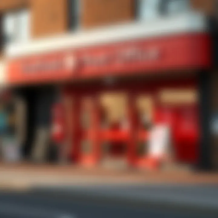 Exterior view of Hatfield Post Office showing entrance and operating hours display