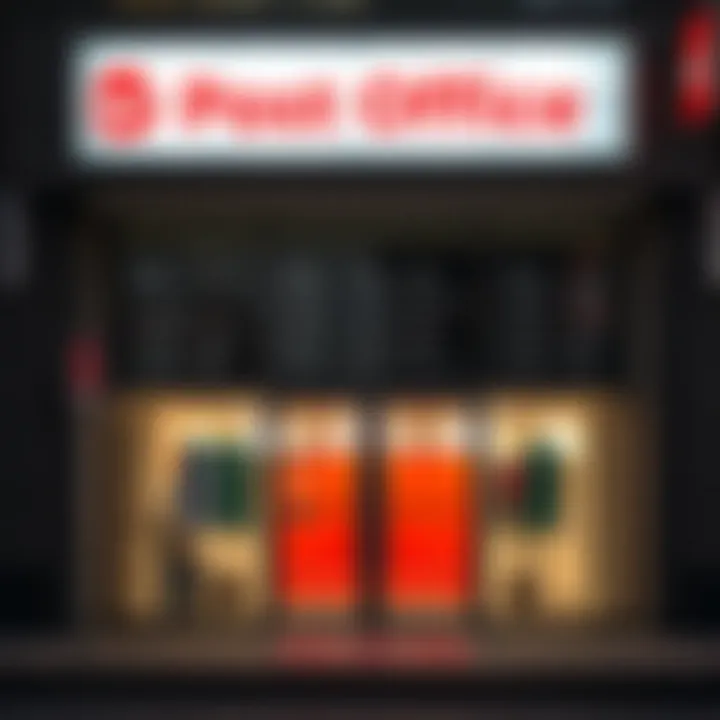 Front entrance of Highveld Post Office with clear signage showing operational hours