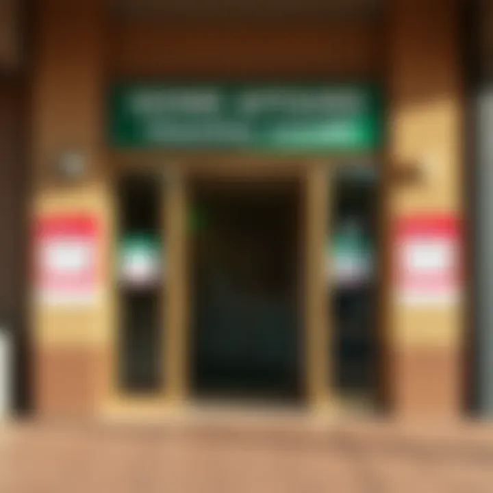 Entrance of Home Affairs office with clear signage showing opening times