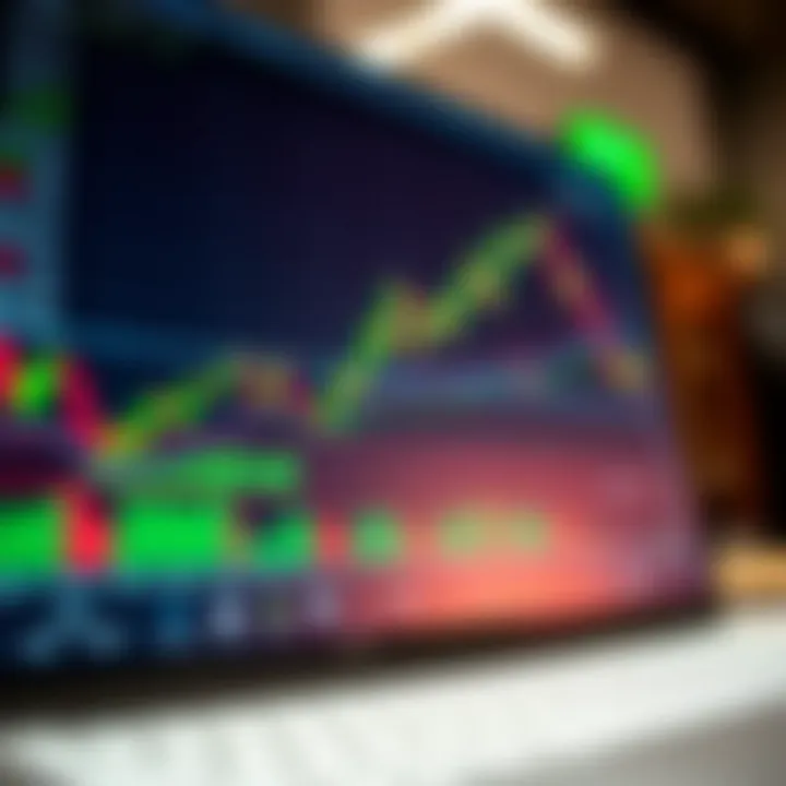 Forex Trading Platform Display with Currency Charts Forex trading platform interface displaying currency charts and market data