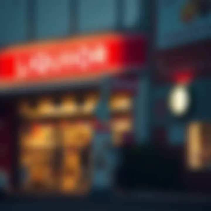 Exterior of a licensed liquor store operating during permitted trading hours
