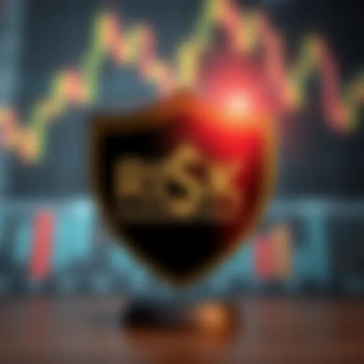 Risk Management Strategies in Forex Trading Conceptual illustration of risk management in forex trading with shield and currency symbols