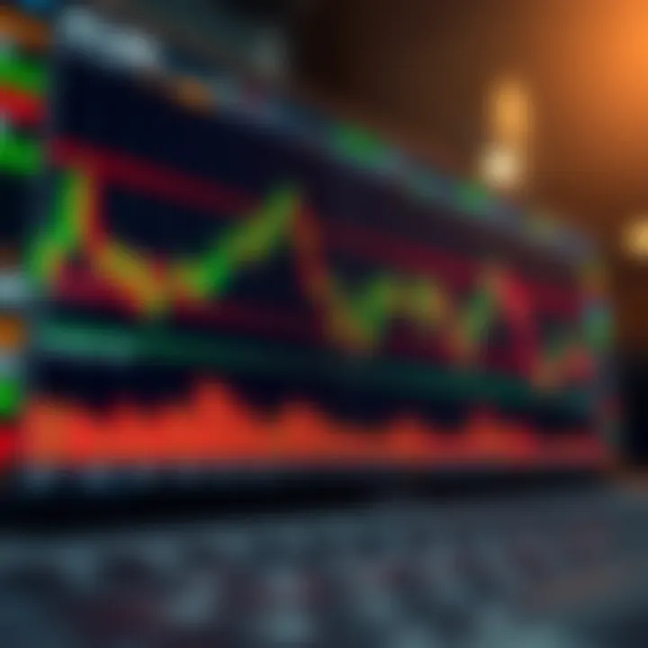 Forex trading chart displaying currency pair trends with analysis indicators