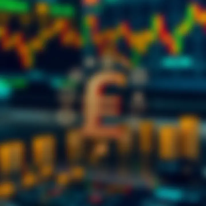 Conceptual illustration of South African rand symbol with regulatory icons and trading tools