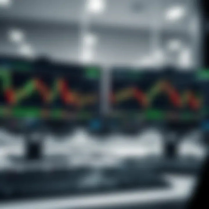 Comparison of simulated trading results with real market data on computer screens