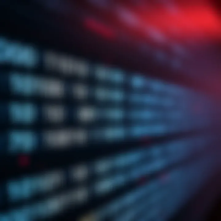 Visual representation of binary digits arranged in sequences to illustrate digital data encoding