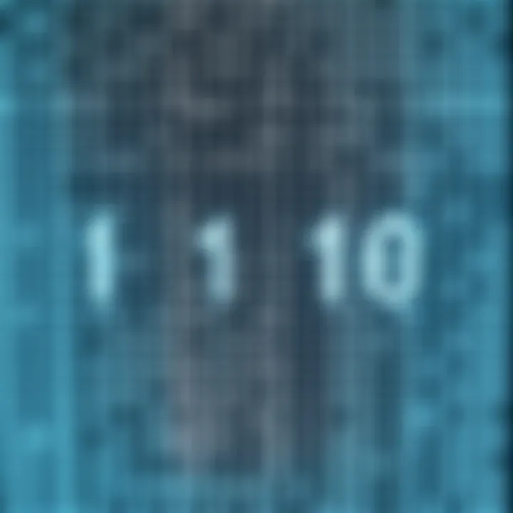High contrast binary code pattern displayed on a clean white background highlighting digital clarity