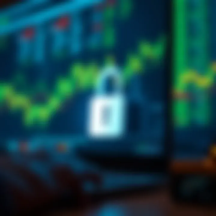 Visual representation of common login issues and solutions for binary trading users