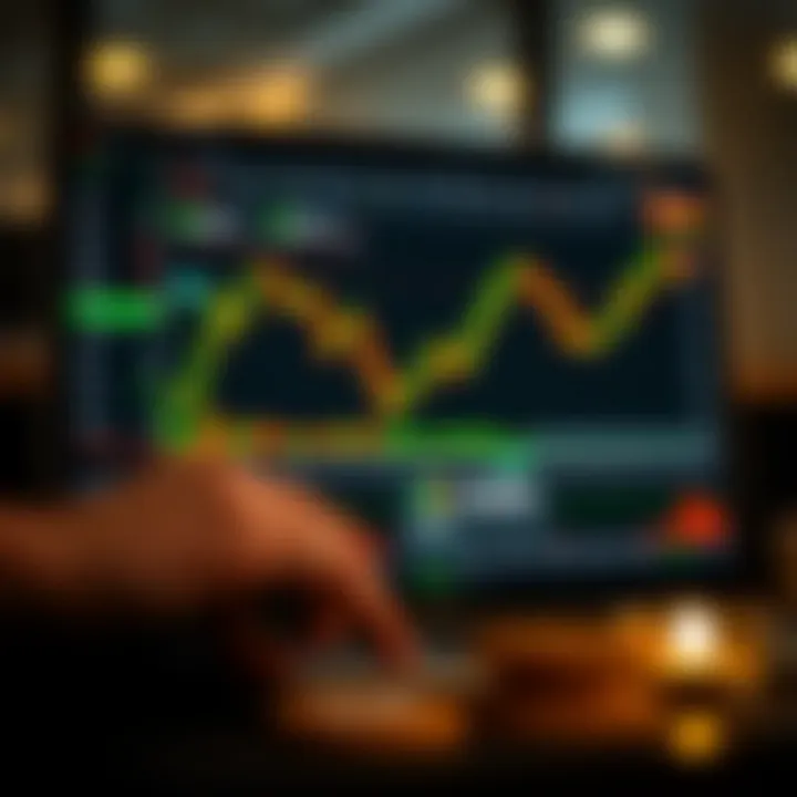 Demo Trading Platform Interface Simulating Binary Options User interface of a demo trading platform displaying binary options and investment simulations