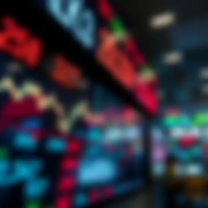 Global currency exchange rates displayed on digital screens