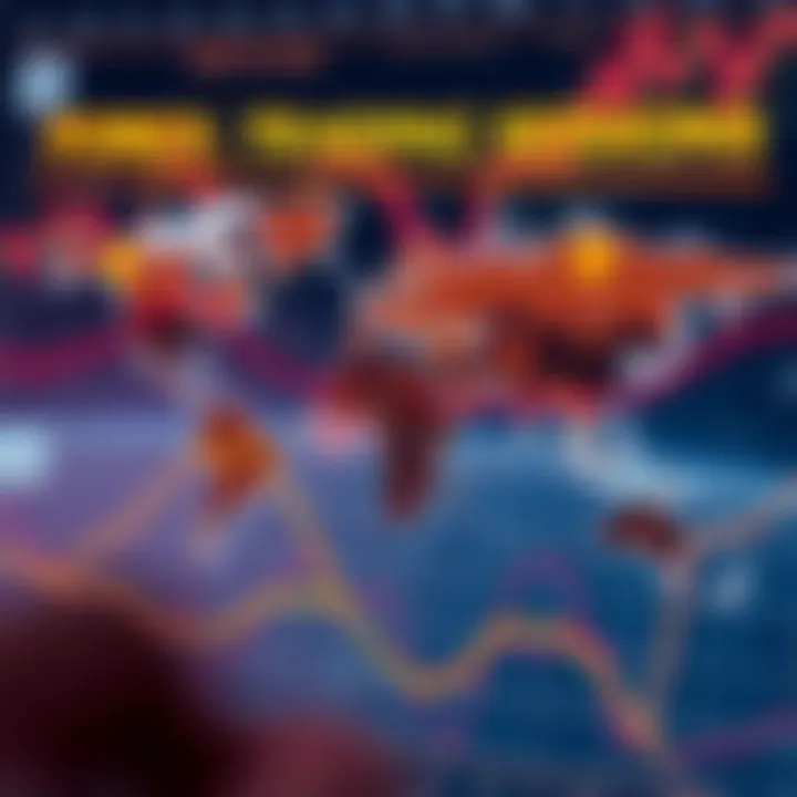 World map highlighting major global forex trading sessions indicating regional market times