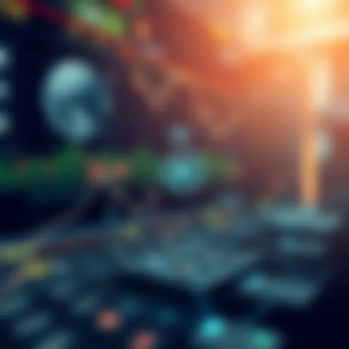 Futuristic representation of online forex brokers connecting traders worldwide via digital network