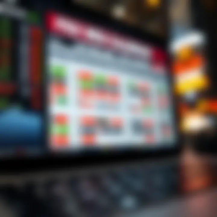 Economic calendar displaying upcoming global financial events impacting forex markets