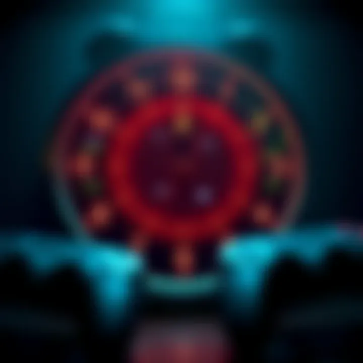 Clock displaying time zones with game controllers and digital icons representing global trading