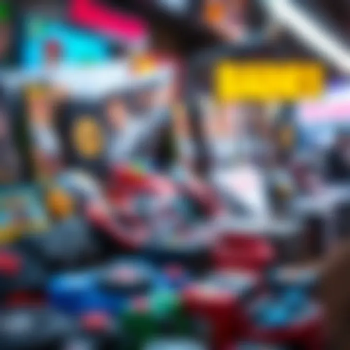 Colorful assortment of different game types available for trade