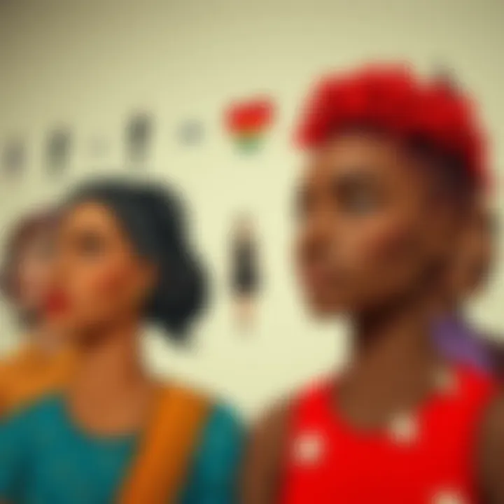Illustration Depicting Diverse Gender Identities and Pronouns Colorful illustration representing diverse gender identities with various pronouns displayed