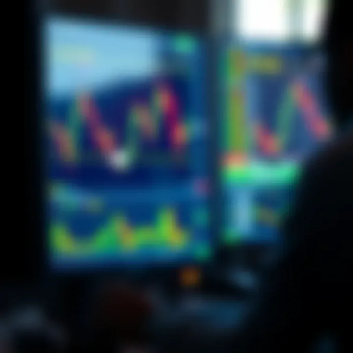 South African trader analyzing forex charts on computer screen with currency symbols