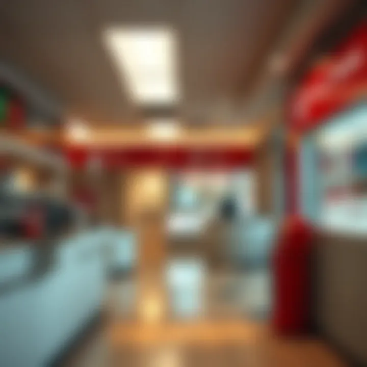 Inside of Wilro Park Post Office with counters and service areas for customer assistance