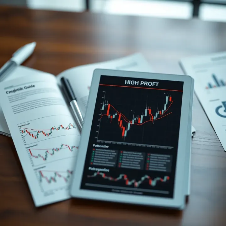 Candlestick Patterns Guide with Reference PDF A collection of annotated candlestick pattern diagrams alongside a PDF document for quick technical reference