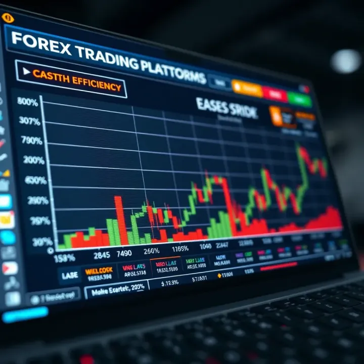 Graph showing forex trading platform features such as security and cost efficiency