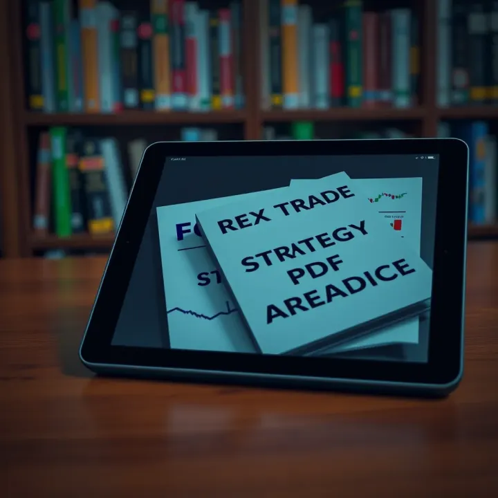 Collection of forex trading strategy manuals and PDFs on a digital tablet