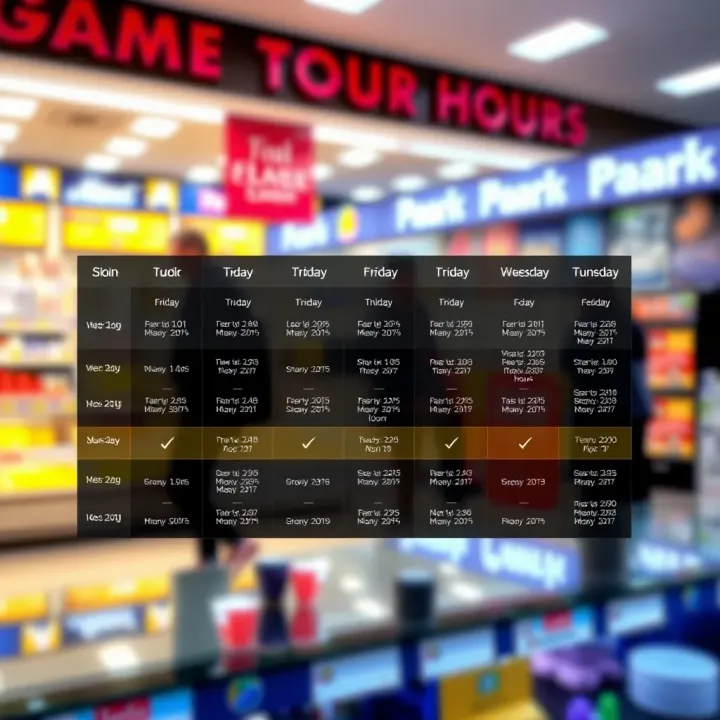 Illustration of a weekly calendar highlighting varying operating hours and holiday schedules