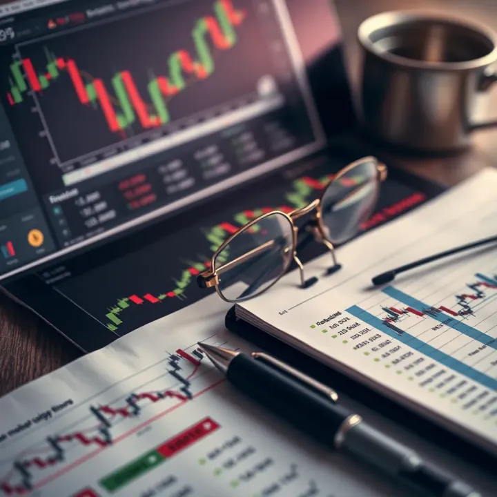 Key Forex Trading Strategies for Market Success Close-up of financial charts and notes highlighting forex trading strategies