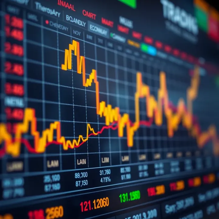 Graph showing currency value fluctuations influenced by scheduled economic announcements