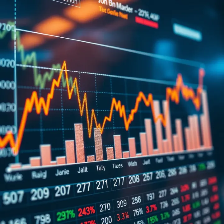 Graph showing impact of economic indicators on South African financial markets