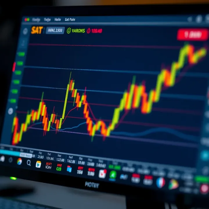Visual Representation of Forex Currency Pair Trends Graph displaying forex currency pairs with upward trends on computer screen