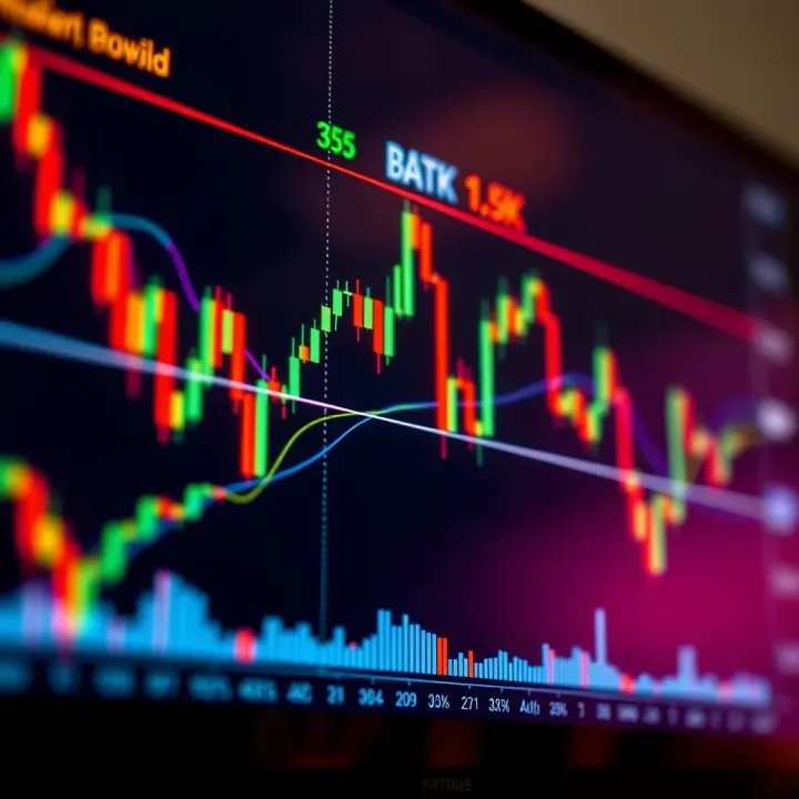 Chart displaying forex currency pairs with trend lines and candlestick patterns