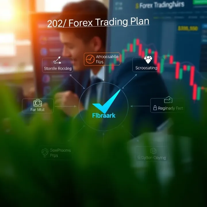 Diagram illustrating the essential components of a forex trading plan for strategic decision making