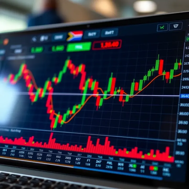 Graph depicting risk management strategies and trading tools for forex investors in South African Rand market