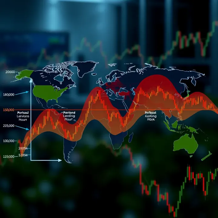 Graph showing the overlap of global forex trading sessions highlighting London and New York Active Hours