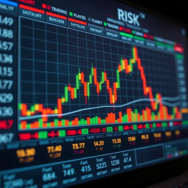 Conceptual chart illustrating risk management strategies and secure trading practices
