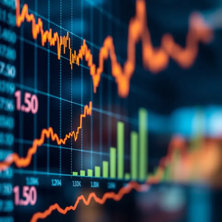 Graph illustrating the impact of economic indicators on currency value fluctuations