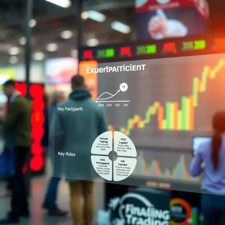 Diagram showing key participants in the forex market and their roles