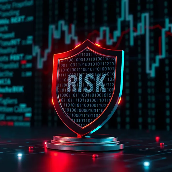 Risk Management Strategies in Binary Options Trading Conceptual illustration of risk management with shield and binary code