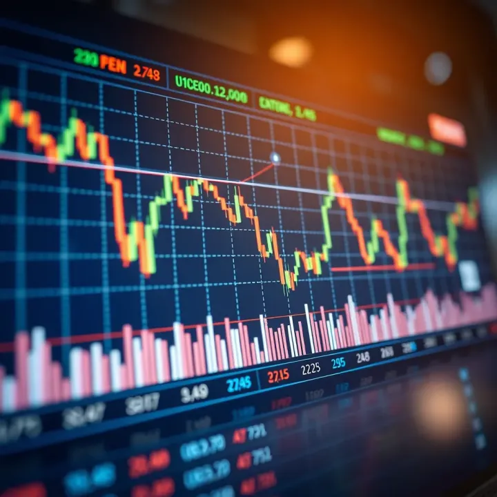 Graph showing currency market reactions to economic indicator releases